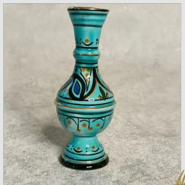 This is a blue flower vase