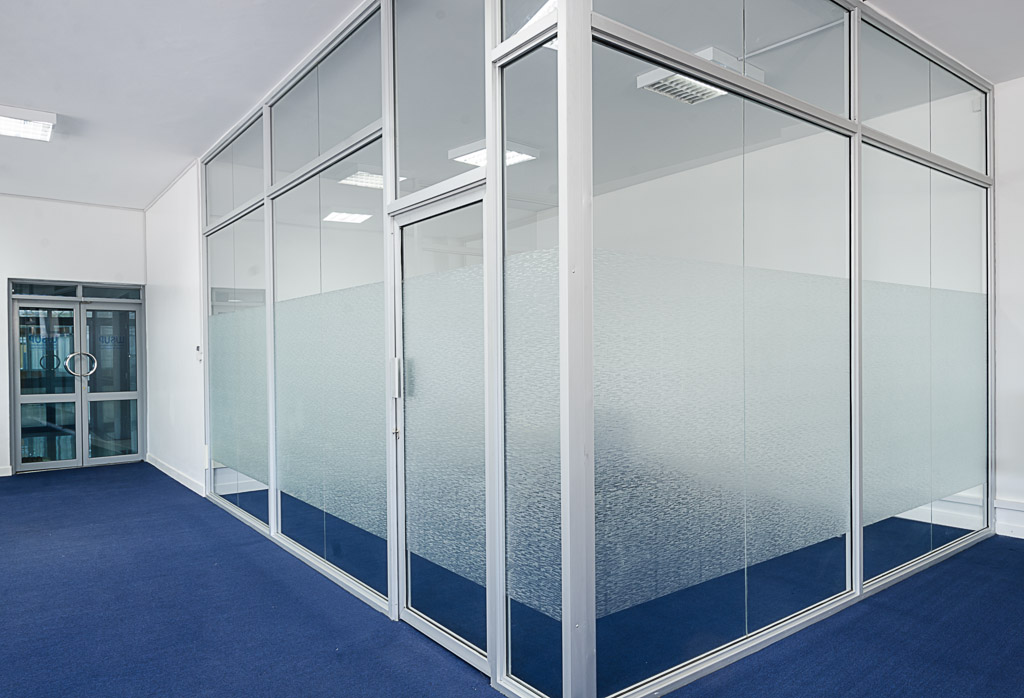 4. Frosted glass partition